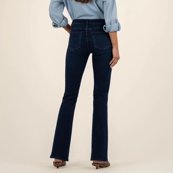 Kut From The Kloth  Mid-rise Flare Navy Blue Jeans(Size 10) - Picture 2 of 10